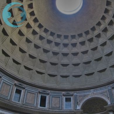 La parola Pantheon è a tutti gli effetti un prestito greco che la lingua italiana ha mantenuto per il tramite del latino: in greco τό πάνθειον è un aggettivo sostantivato indicante \"la totalità degli dei\", e nella maggior parte dei casi sottintende il sostantivo ἱερόν (\"tempio\"). Dunque dal greco τό Πάνθειον (ἱερόν) (\"Il tempio di tutti gli dei\") è derivato il calco latino Pantheon, utilizzato da Plinio il vecchio,[4] che ha consegnato la parola alla lingua italiana.
